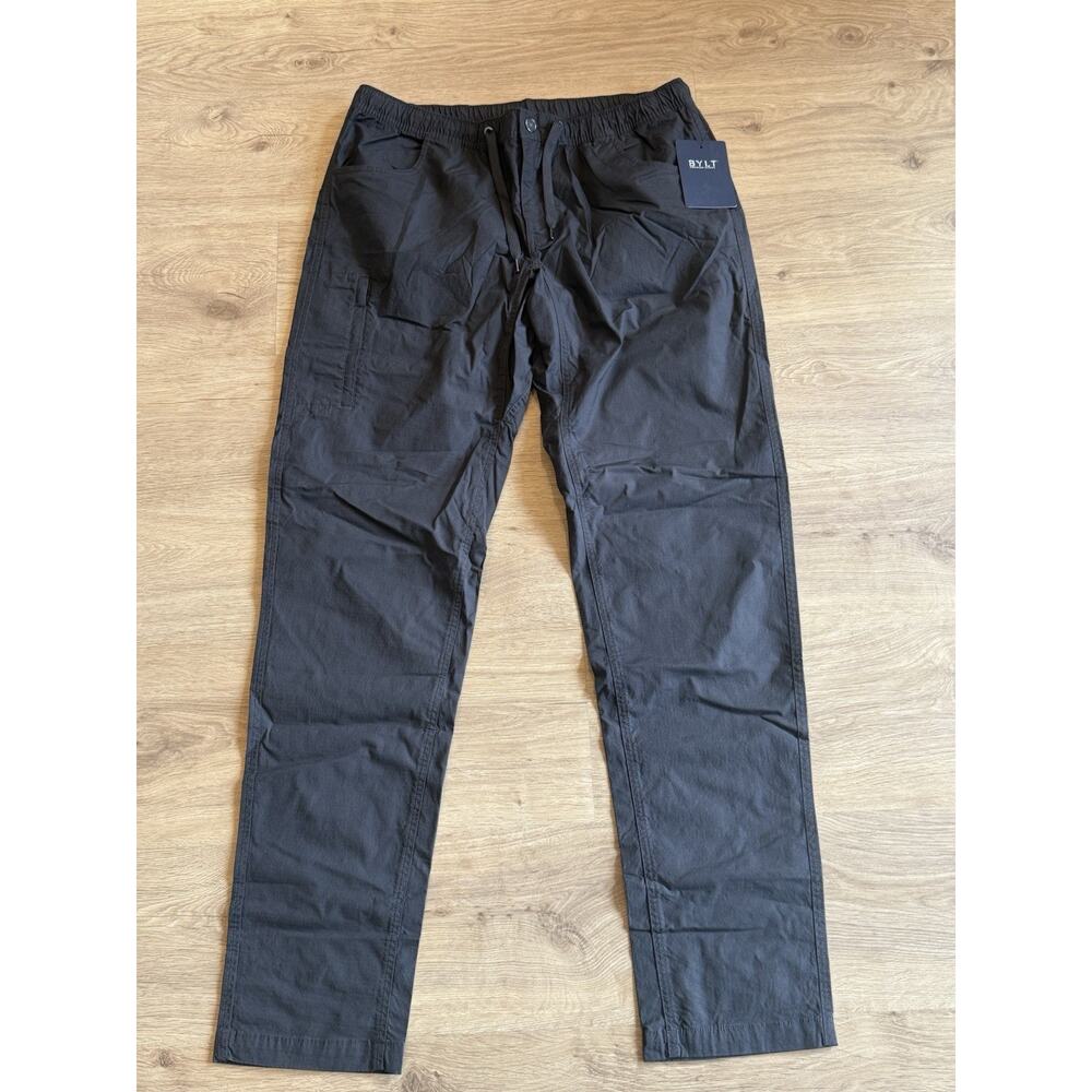 New BYLT Pants Mens XXL Black Drawstring Premium Basics Stretch